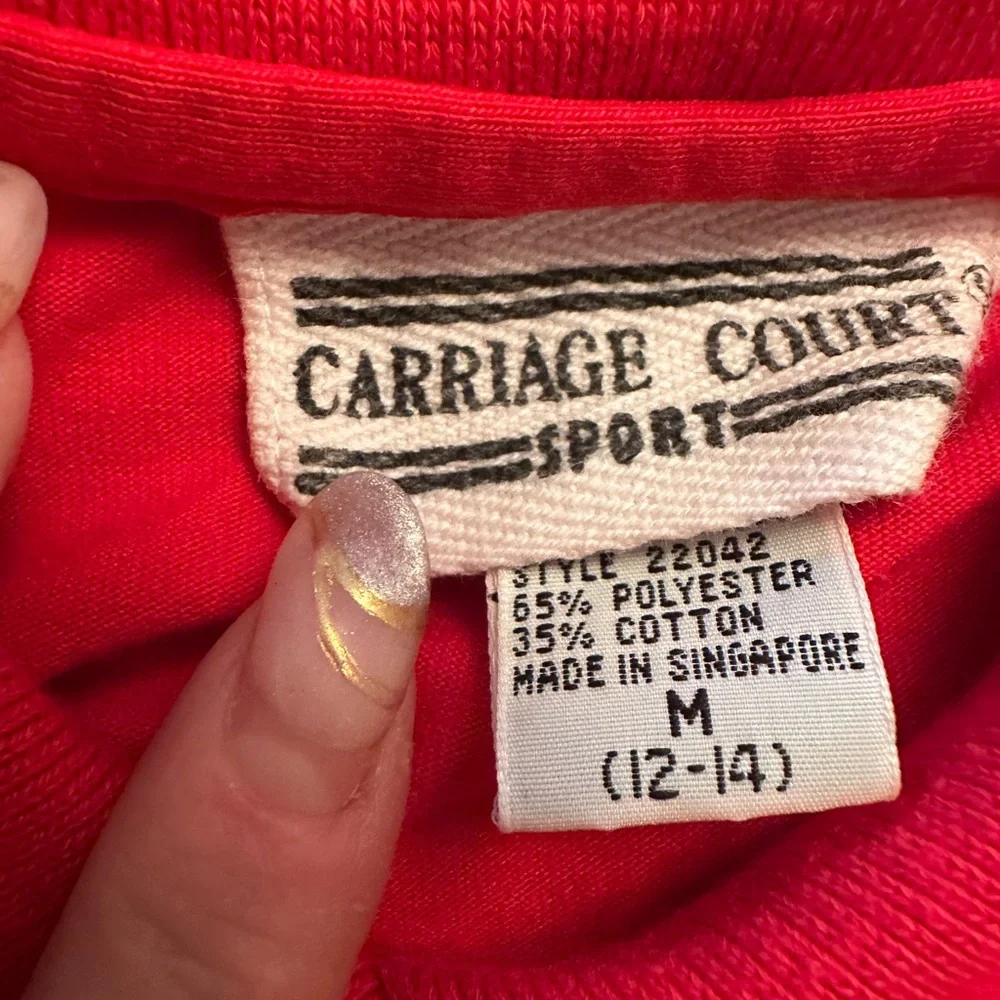 Carriage Court Sport Red Women's Short Sleeve Top - Picture 2 of 3